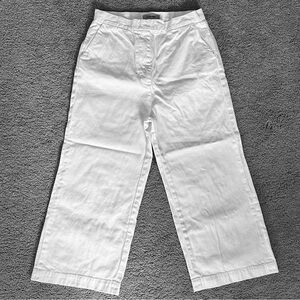 Rachel Comey White Trouser Jeans High Rise Wide Leg Cropped Denim 100%‎ Cotton 8